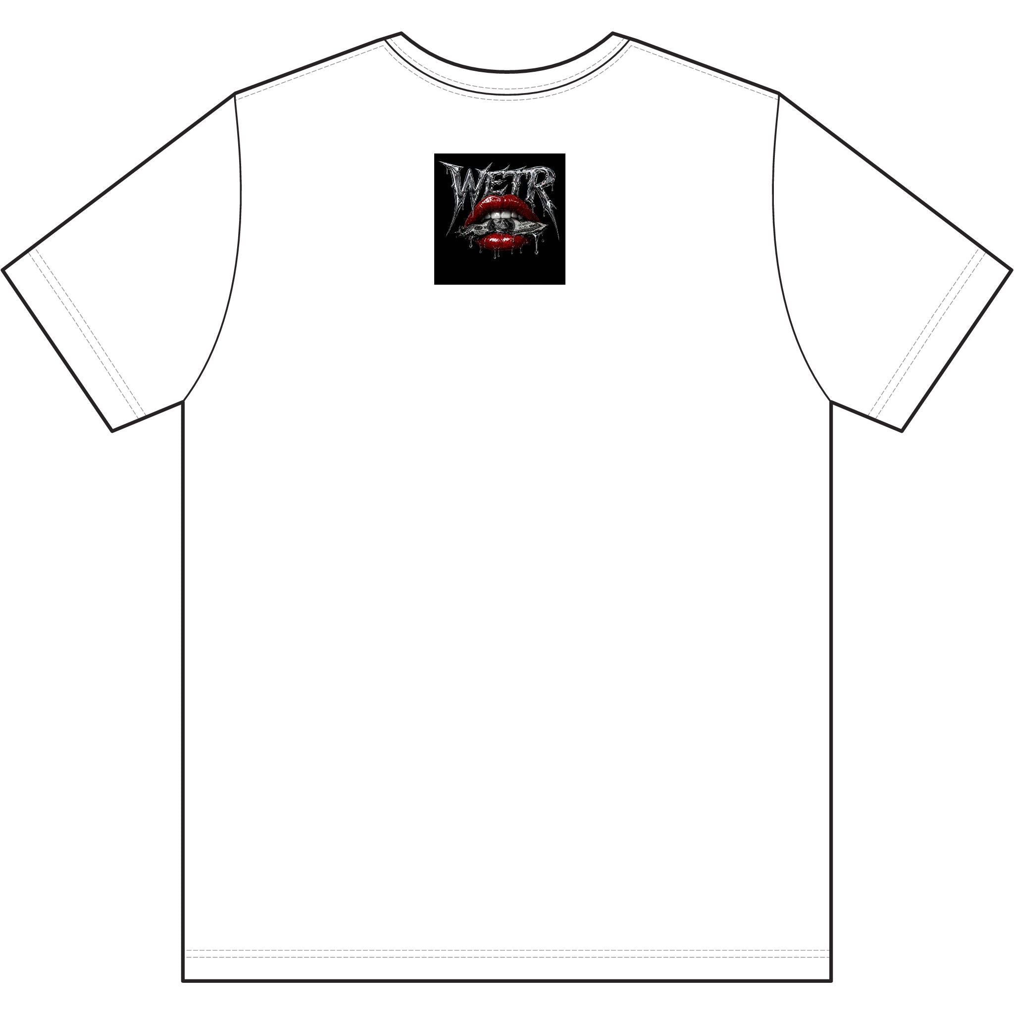 Gothic Tattooed Nun Tee — Dark Skull & Rose Graphic