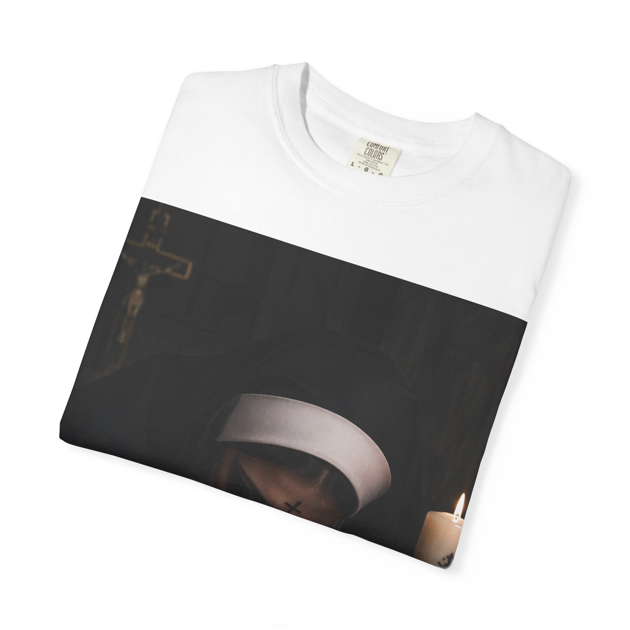 Nun & Skull T‑Shirt — Dark Gothic Religious Art Tee